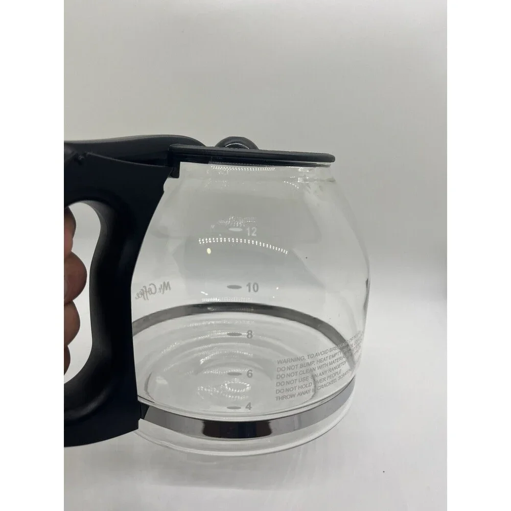 Mr. Coffee 12 Cup Replacement Decanter Carafe Clear Black